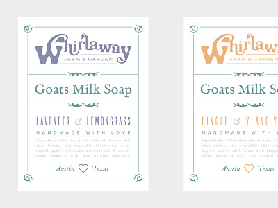 Whirlaway. farm garden label soap