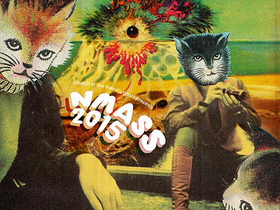 Friendly Ghosts and Cats. cats collage weird whatever