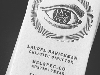 Well looky there. eye letterpress minimal rays recspec romana