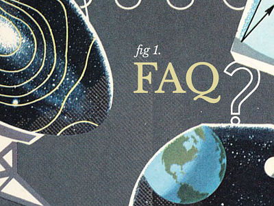 FAQ. earth halftone satellite space vintage