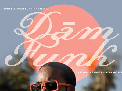 Dam Funk. california coral dam funk poster typography