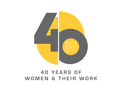 40 Years of W&TW 40 40th anniversary artists branding gallery grey logo women yellow