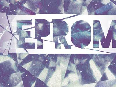 Eprom Shatter. blue design diamond poster purple typography