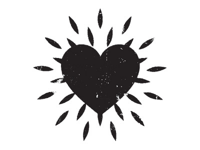 The Blackheart. distressed icon icons identity logo simple texture