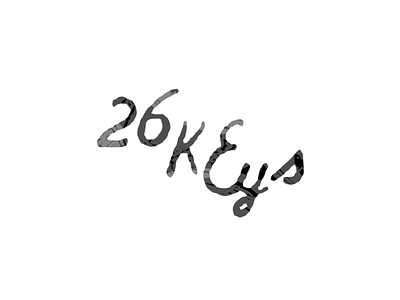 26Keys. 26 logo rough texture type