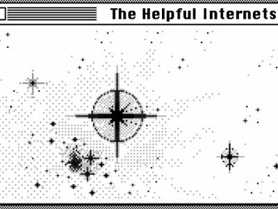 Internets is Magic. black and white internets magic silly stars