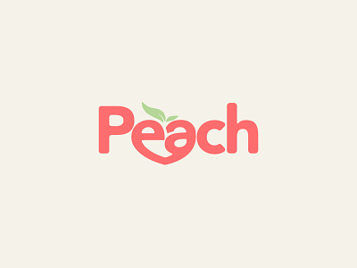 Peach Logo Design branding design flat graphic design icon logo minimal peach vector