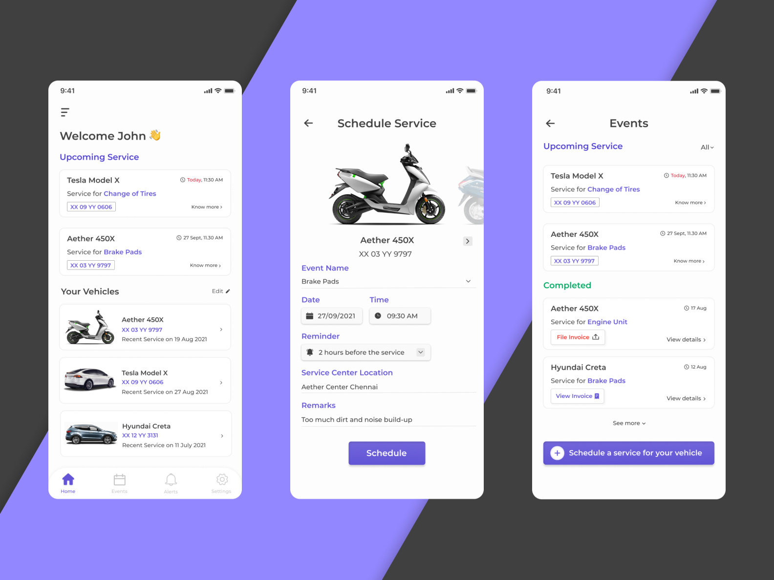 Vehicle Maintenance App by Kaushik Subramaniam on Dribbble