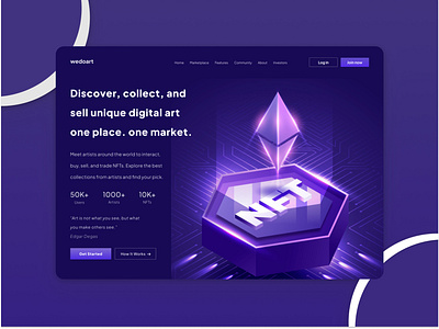 NFT Marketplace Landing Page