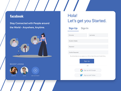 Facebook Sign Up Page - Daily UI