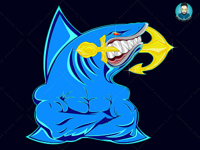 Angry shark bite anchor mascot logo illustration anchor angry angry shark angry shark digital art bite illustration mascot shark shark bite anchor shark illustration shark logo shark mascot logo