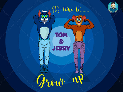 Tom and Jerry Adult Grow Up Illustration tom and jerry tom and jerry adult ullustration tom and jerry illustration tom brady