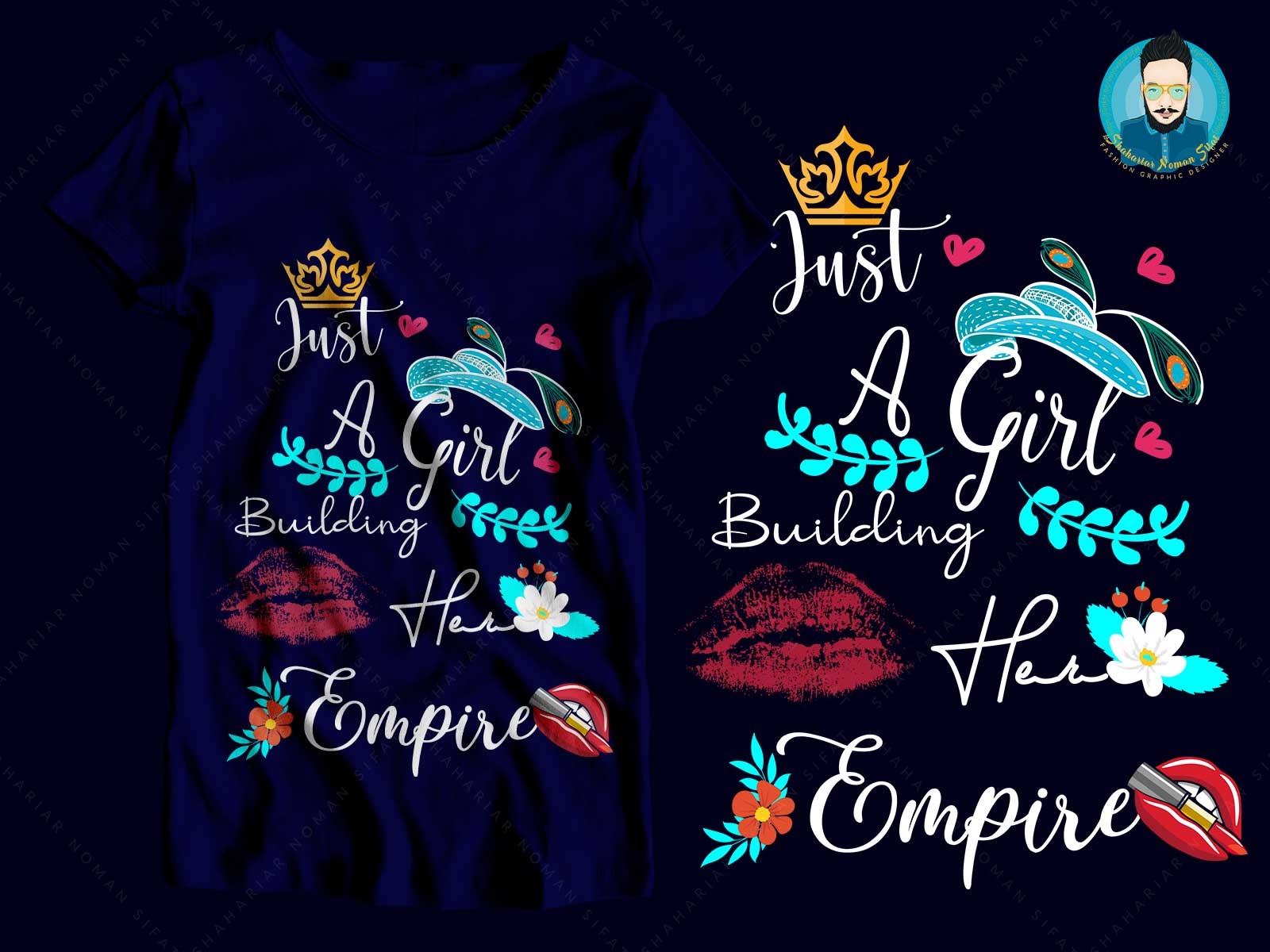 Girls on sale shirt design