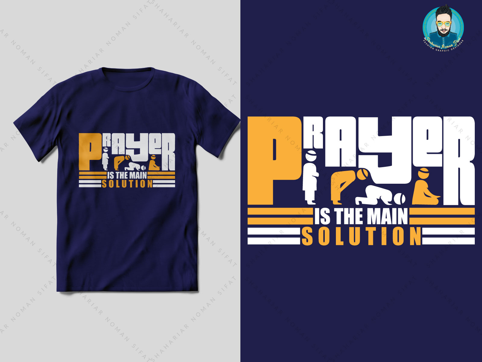 Prayer is the main solution islamic t shirt design by Shahariar Noman Sifat on Dribbble