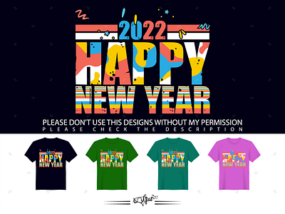 2022 happy new year t shirt design