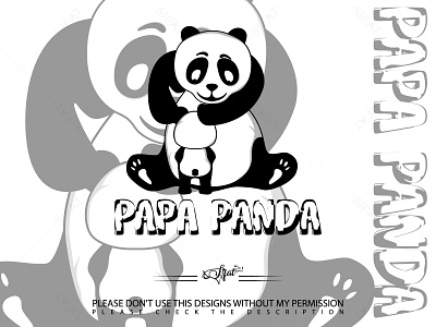 Papa panda vector design