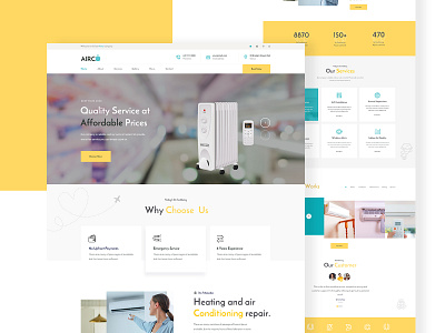 AirCo Home page design agency business company corporate portfolio ui