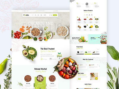 Organic Food Ecommerce agency agency branding beauty product eco food ecommerce food fresh fruits natural shopping ui vegetable shop vegetable store