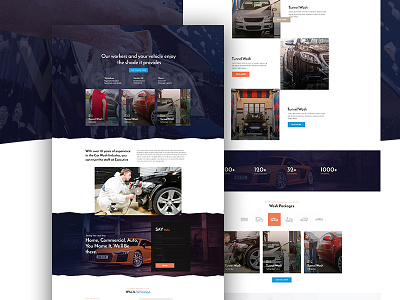 Car Wash - Homepage business car app car wash company corporate design typography ui