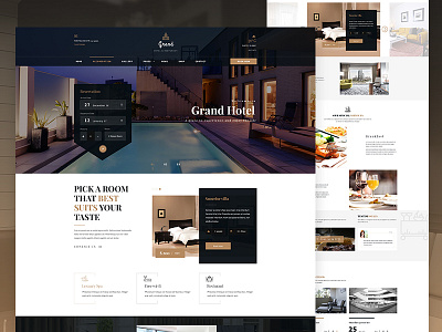 Hotel & Resturent Template - Homepage