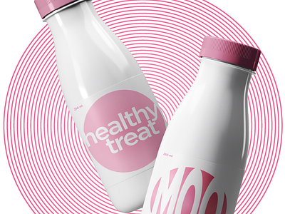 MOO cow milk packaging design.