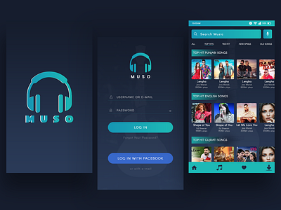 Music App illustrator photoshop ps uiux