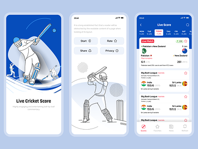 Live Cricket Score Application UI