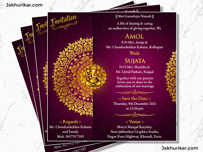 New Wedding Invitations | 50+ Customizable Designs | jakhurikar inviting for wedding