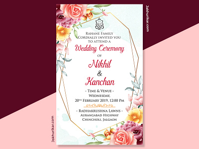 Create your Own Custom Wedding Invitation Cards | jakhurikar marriage card online