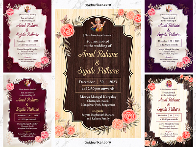 Create Wedding Invitation Card Online Free | marriage card maker inviting for wedding