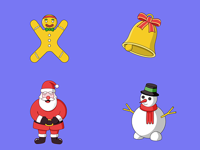 Christmas GIFS ☃️🎅🎄🔔🍪 animation christmas gifs gingerbread giphy illustration illustrator jinglebell jinglebells loop santa santa claus snowman
