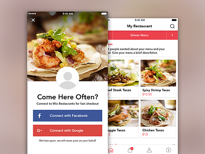 Online Ordering App app ios mobile native orders restaurant wix