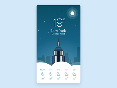 Weather app app concept new weather york