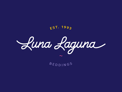Luna Laguna Logo & Naming Design art direction bed beddings branding calligraphy design established handtype identity laguna lettering logo logotype luna naming purple trademark typography vintage vintage logo