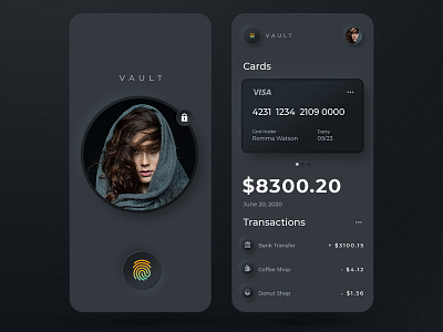 VAULT Mobile Banking. Dark Mode ⬛️