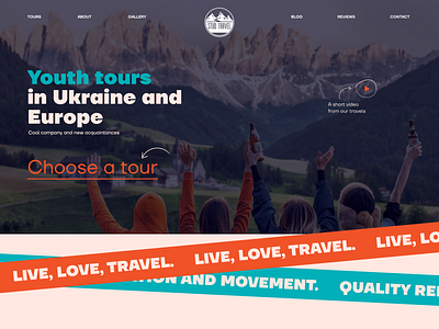 STUD TRAVEL design main screen travel typography ui