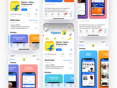 Flipkart Appstore Screens appstore colorful coverimage ecommerce flipkart layout playstore screens screenshots shopping ui