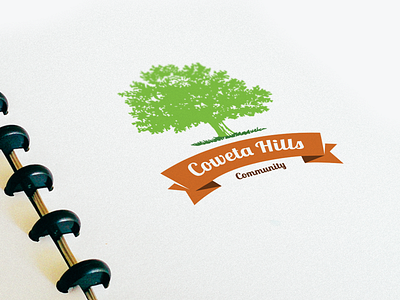 Coweta Hills Community Concept Logo banner branding classic community concept coweta hills logo oak retro tree vintage