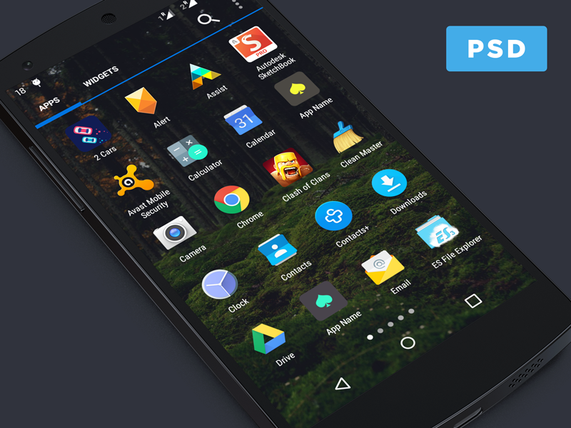 Android App Icon Menu Mockup by Rahul Chakraborty on Dribbble