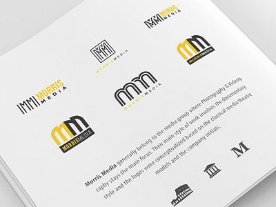 Morris Media Website Logo WIP branding company logo media morris media paper perspective photo video wip