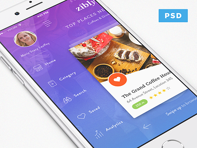 Zibly_Food Discovery App Freebie