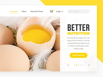 Cover Image-Slider for Egg-Selling Website chicken cover ecommerce egg header image inspiration nutrition slider ui website