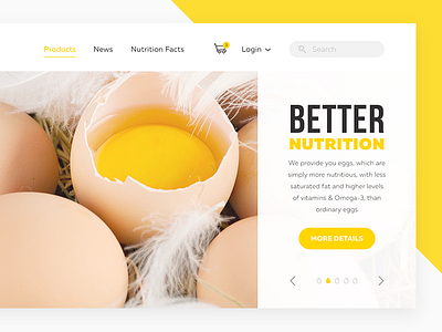 Cover Image-Slider for Egg-Selling Website chicken cover ecommerce egg header image inspiration nutrition slider ui website