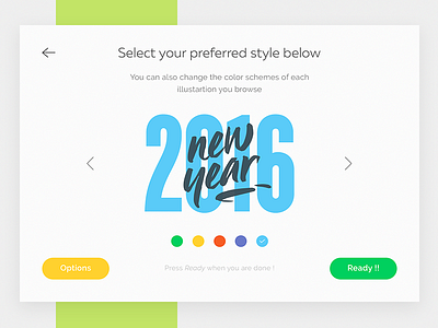 New Year Freebie - HNY2k16 ! 2016 card clean color freebie happy new year psd theme ui web