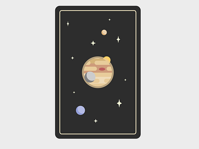 Jupiter design flat illustration vector