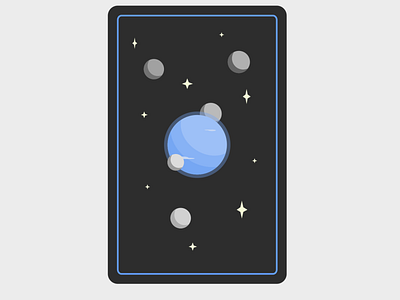 Uranus design flat illustration logo minimal vector