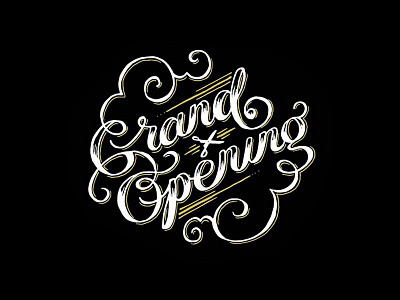 Grand Opening curl grand opening lockup salon script swirl type typography underbelly