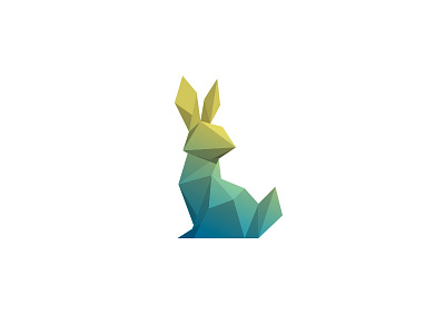 Poly Rabbit 3d animal brand bunny design illustration logo mark polygon rabbit underbelly vector