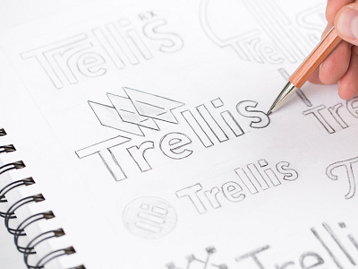 Trellis Sketch Book draw drawn lead logo pencil pharmacy sketch sketchbook trellis wip