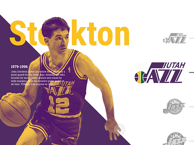 Jazz Logo Timeline design duotone interaction jazz logo mock madness motion principle sports stockton timeline utah